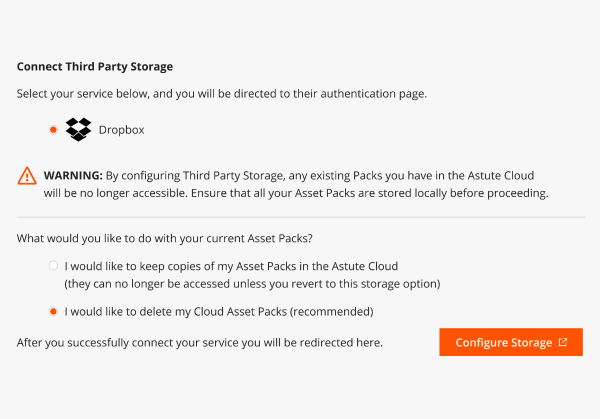Configuring third party storage to ensure protection of valuable asset IP